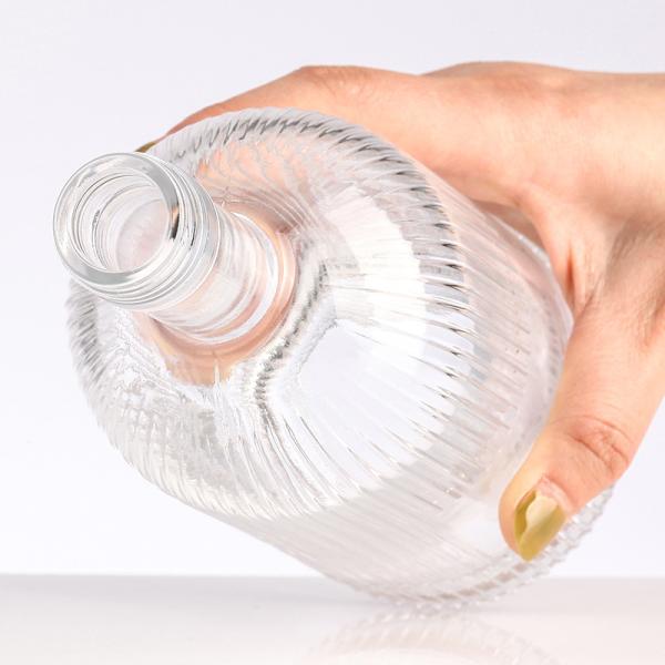 Buy cheap 500mll Glass Alcoholic Beverage Liquor Bottle with Cork Custom Color Glass Body Material from wholesalers