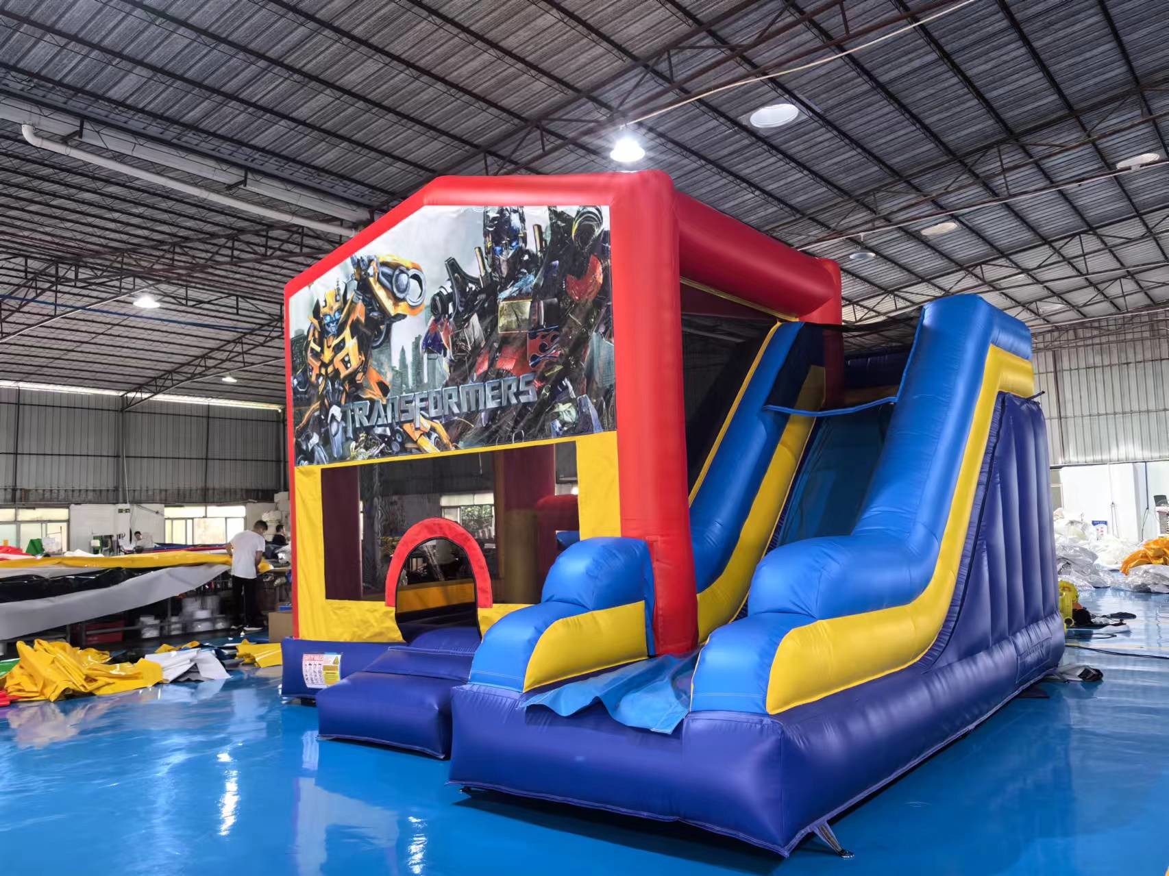5x4m Transformersinflatable Jumping Bouncy Castles Inflatable Commercial Inflatable Bouncer With Slide