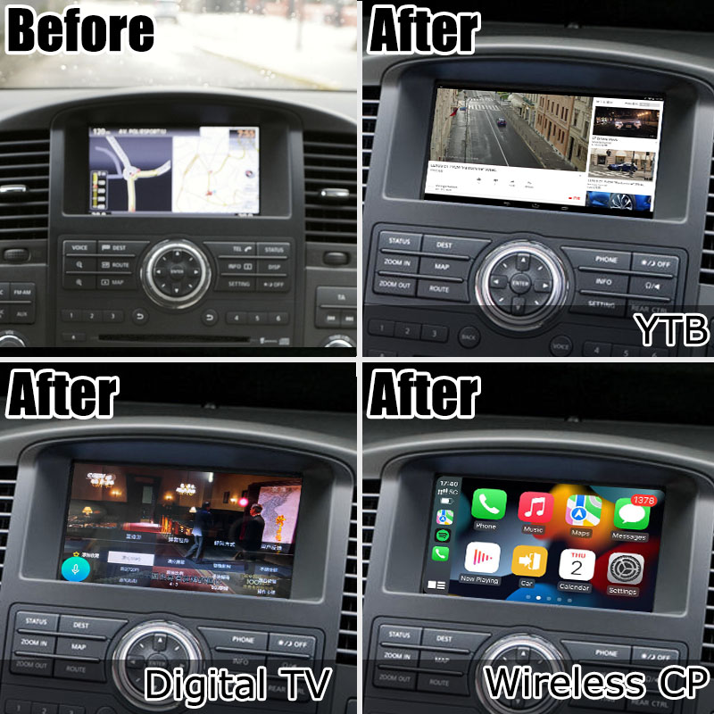 Nissan Pathfinder IT08 R51 HD screen upgrade wireless carplay android auto navigation box