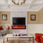 1300mm Electric Inbuilt Fireplace TV Stand Pure Decoration Tempered