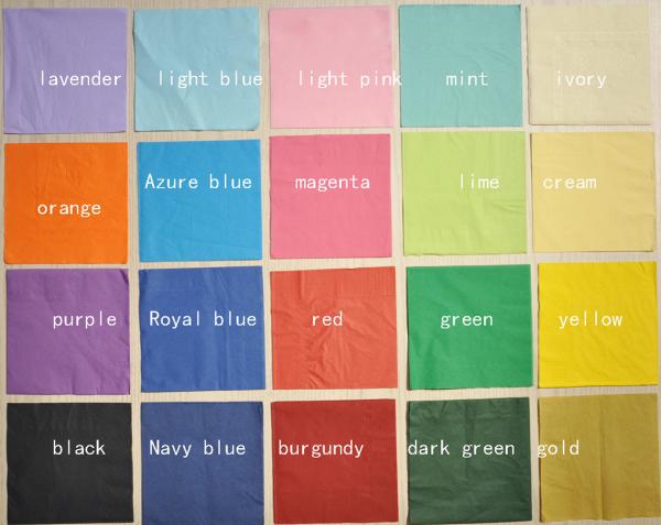 Buy cheap Solid Color 17gsm 33x33cm Disposable Paper Napkins Soft For Restaurant from wholesalers