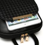 25.5x30x13CM Polybag Leather Woven Backpack PU Leather EN17
