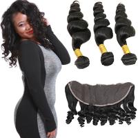 Buy cheap Smooth Pure Loose Wave Remy Hair Weave No Shedding Fashionable Color product
