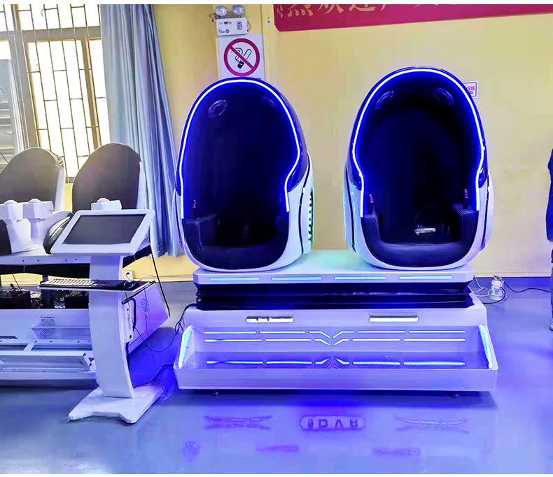 2022 Simulator virtual reality 9d vr egg cinema with 2 players for shopping mall