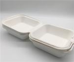 6" Burger Box Food Grade Sugarcane Bagasse Take Away Food Box
