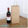 Buy cheap Kraft Paper Bags, 5.4"X3.3"X13" Recyclable Brown Wine Bags Paper Gift Bags Retail Bags Shipping Bags With Handles Bulk from wholesalers