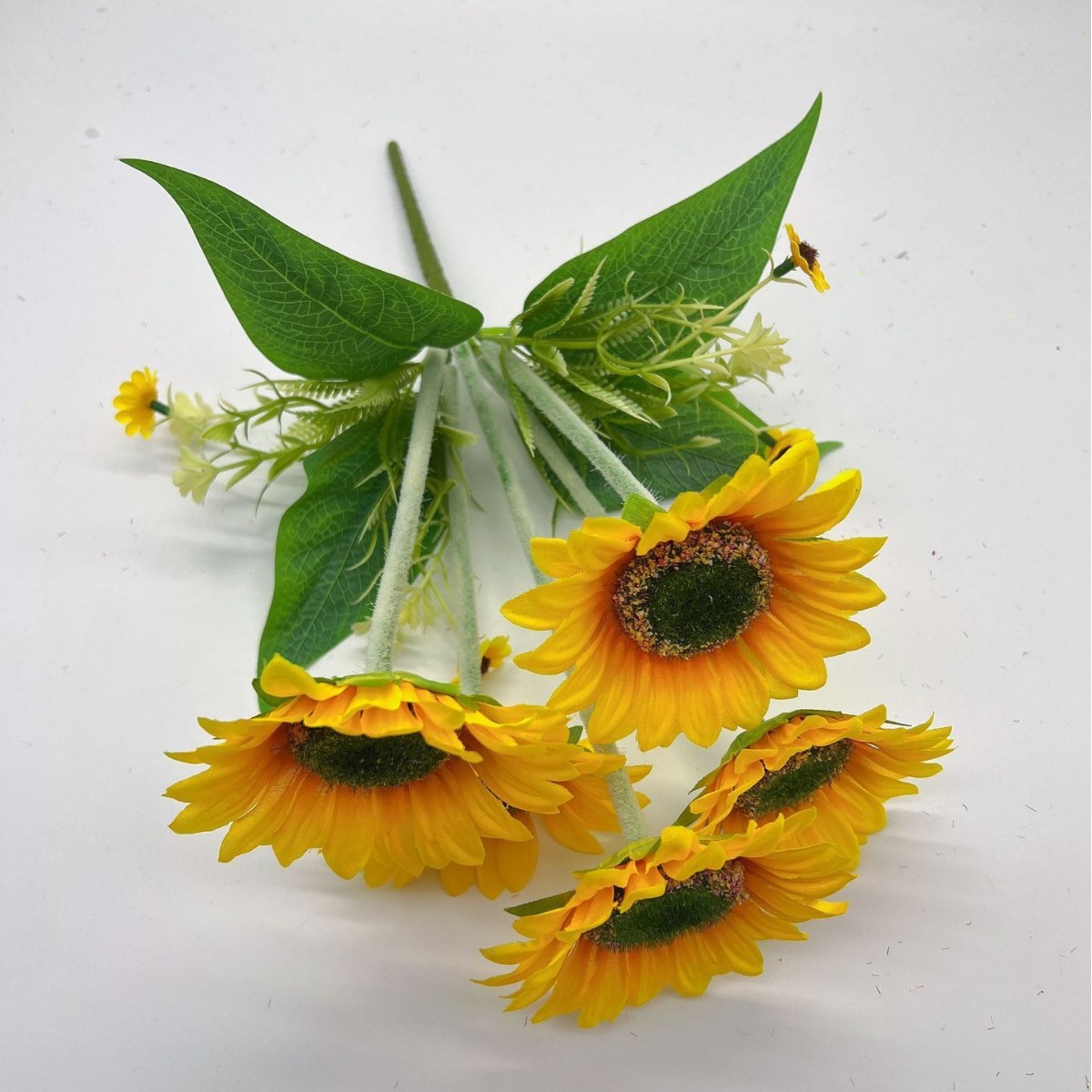 Simulated Flowers Sunflower Fake Flower Bouquet Sunflower Handkerchief Flower Bouquet Wedding Hotel Decoration Flowers