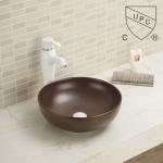 Wash Hand Basin Counter Top Bathroom Sink Matte Blue Vessel For Hotel Bathroom