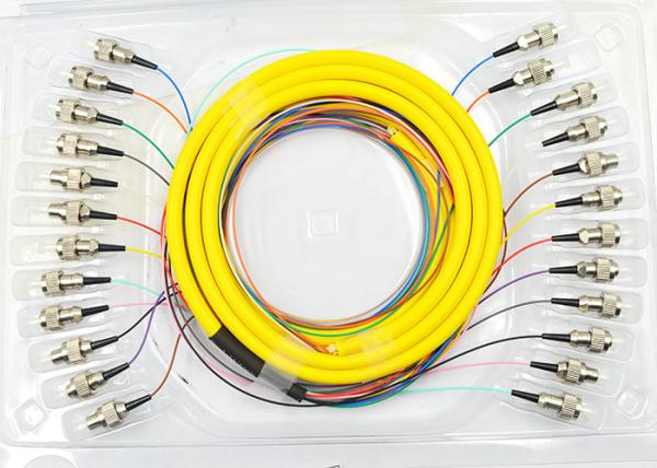 Buy cheap Yellow 12 Core Single Mode Fiber Optic Cable Customized Length -40 - 75℃ Operating from wholesalers
