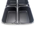Rk Bakeware China-600g Nonstick 4 Straps Farmhouse White Sandwich Bread Pan