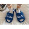 Buy cheap Blue PVC Fluffy Plush Warm Fur Slide Slipper Winter Iutdoor House from wholesalers