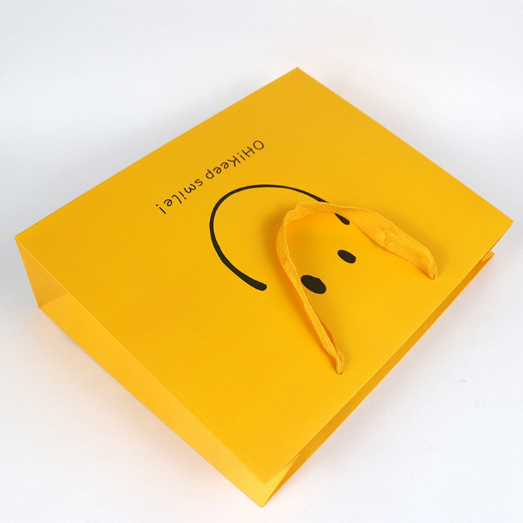 High End Luxury Retail Foldable Colored Cardboard Cute Paper Shopping Bags with Custom Pattern
