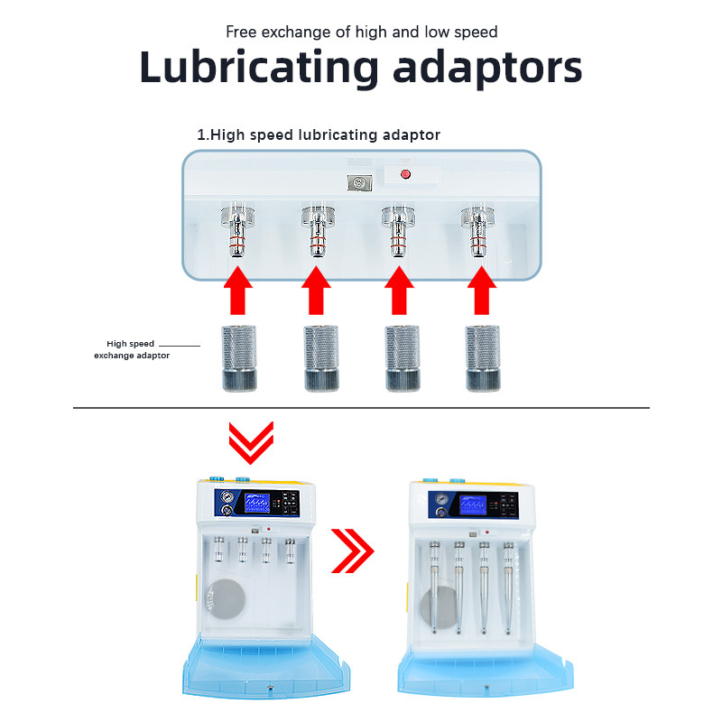 50w HD Screen Dental Handpiece Lubrication Machine Cleaning Lubricating Machine System