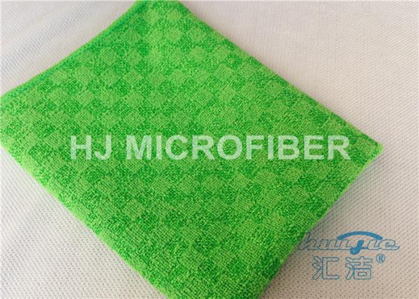 Buy cheap Green Microfiber Absorbent Kitchen Towels Washable , Streak Free Microfiber Cloth from wholesalers