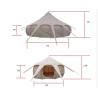 Buy cheap 300*300*200CM 5M 280GSM Beige Waterproof Coated Cotton Lotus Design Glamping Outdoor Camping Tent from wholesalers