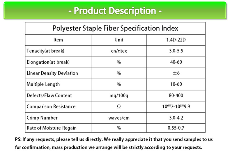 Black Recycled Polyester Staple Fiber , Polyester Yarn Raw Material 1.5D-20D