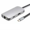 Buy cheap Aluminum 5 In 1 RJ45 Gigabit Ethernet Powered USB C HUB from wholesalers