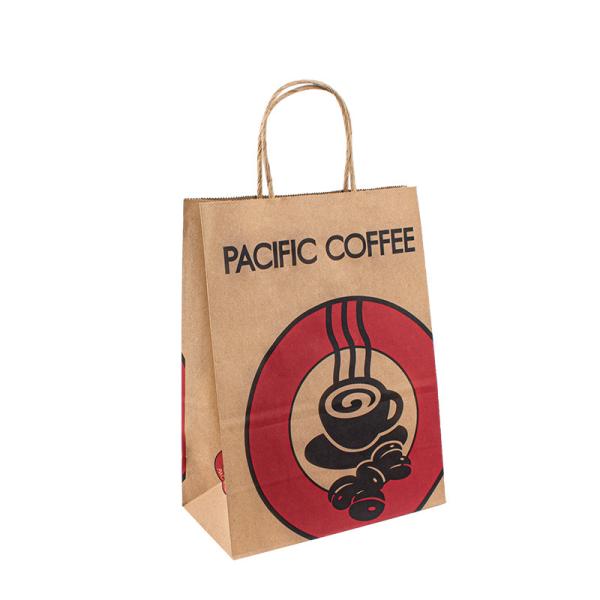 Buy cheap Eco Recyclable Brown Craft Handle Paper Bags Food Packaging from wholesalers