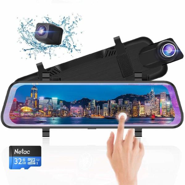 Buy cheap 10inch 1080P Dash Cam Front And Back 170 Degree wide View Angle from wholesalers