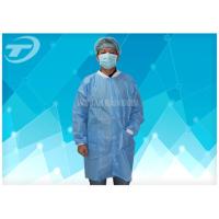 Buy cheap Lab / Pharmaceutical Cleanroom Disposable Protective Clothing White Dust Proof product