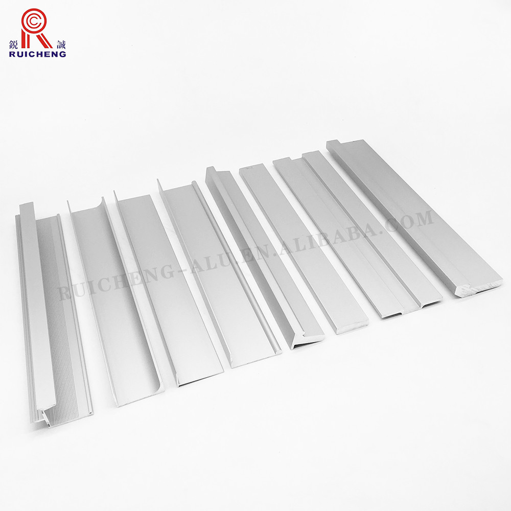 Indoor Anodized Surface Aluminium G Handle Profile Aluminium Kitchen Cabinet Profile