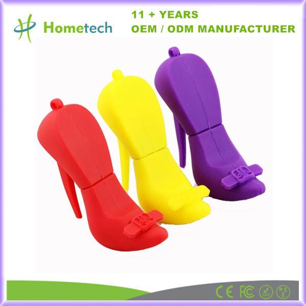 Buy cheap 64MB 128GB Customized USB Flash Drive PVC Rubber High Heeled Shoe Shape Personalized USB PEN from wholesalers