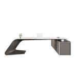Modern Office Workstation Fruniture L Shape Executive Boss Desk with Side