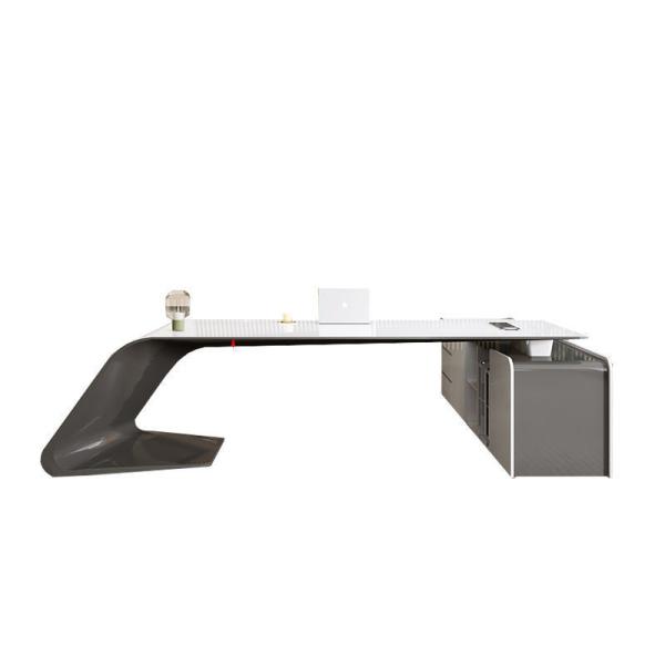 Modern Office Workstation Fruniture L Shape Executive Boss Desk with Side