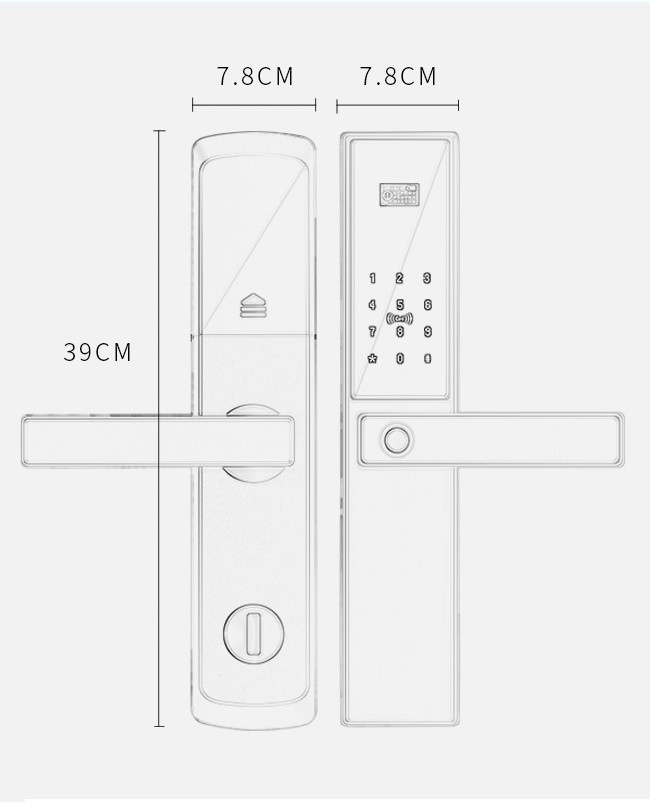 Selockey Sliding Interior Solid Pull Aluminium Door Locks And Handles