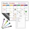 Buy cheap Magnetic Dry Erase Reusable Daily Weekly Monthly Planner Set 17x11'' A3 A4 Custom from wholesalers