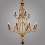 Vintage wood chandelier for industrial home decoration (WH-CI-67)