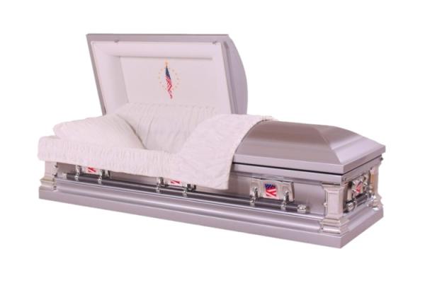 Buy cheap High Strength Metal Casket White Velvet Interior L83"*W28"*H23.25" Dimension from wholesalers