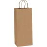 Buy cheap Kraft Paper Bags, 5.4"X3.3"X13" Recyclable Brown Wine Bags Paper Gift Bags Retail Bags Shipping Bags With Handles Bulk from wholesalers