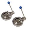 Buy cheap Pneumatic SS Butterfly Valve Pulling Handle Hygienic FPM Dn10 Rjt from wholesalers
