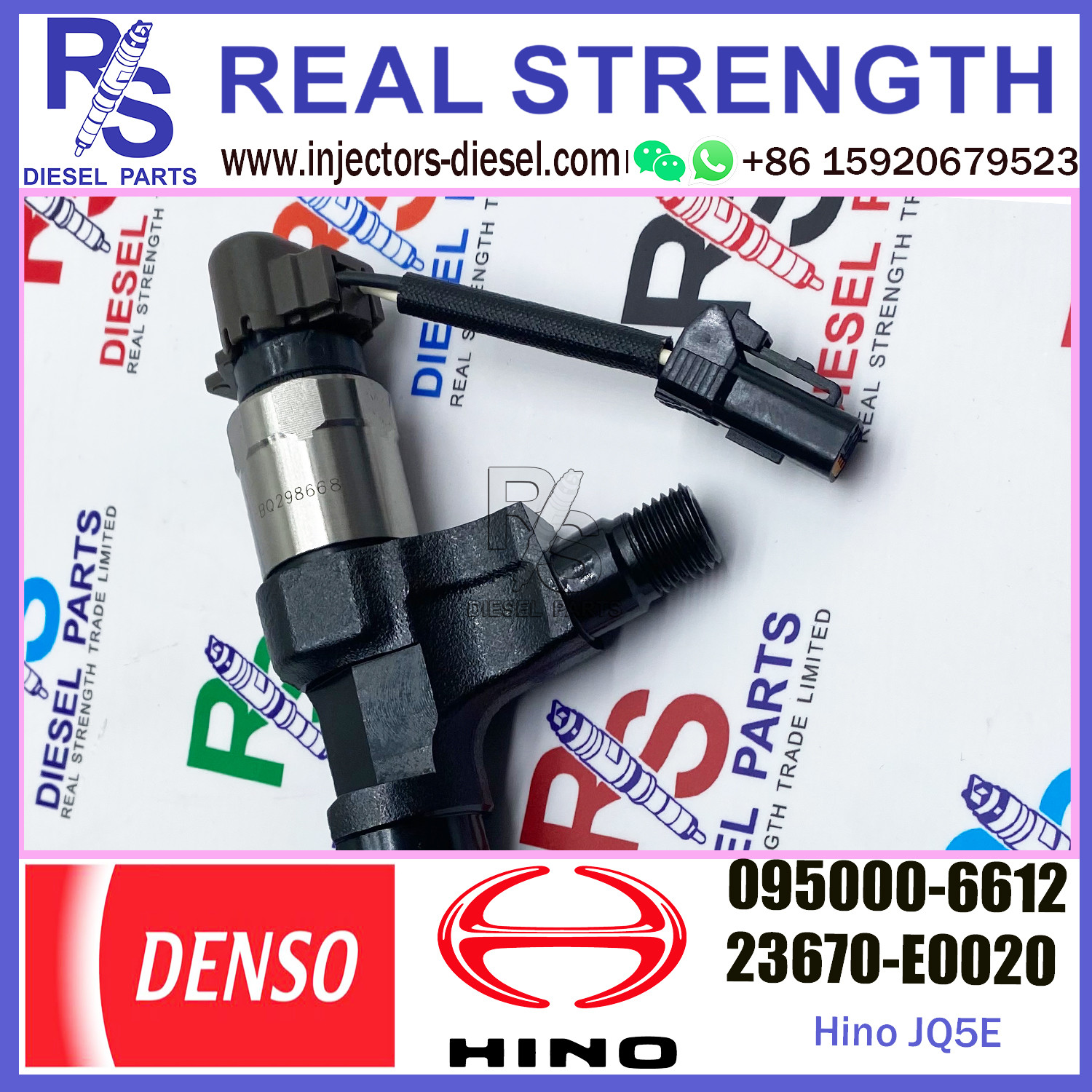 Common Rail Fuel Injector 095000-6613 095000-6612 23670-E0020 For HINO J05E