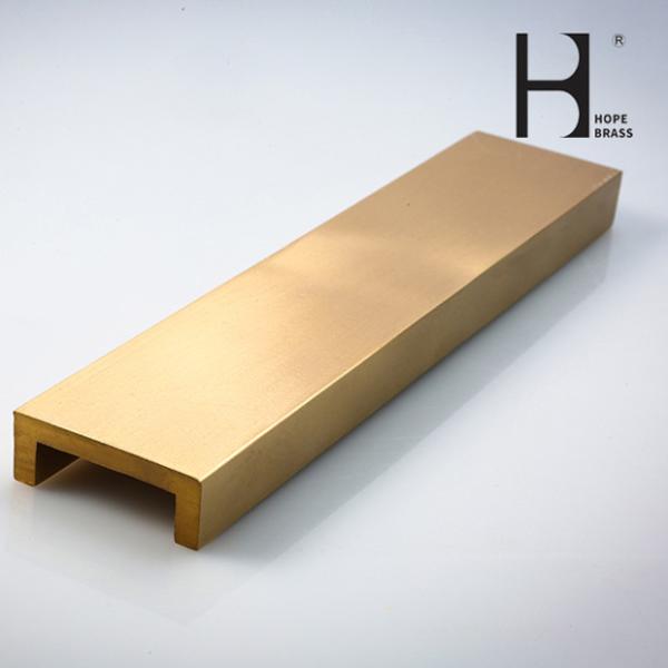 Buy cheap Brushed Wear Resistant Brass U Profile , C38000 Brass Tile Trim from wholesalers