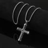 Buy cheap Explosive retro stainless steel cast cross zircon punk trendy new pendant from wholesalers