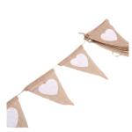 Triangle Natural Jute 17x13cm Decoration Flag Line
