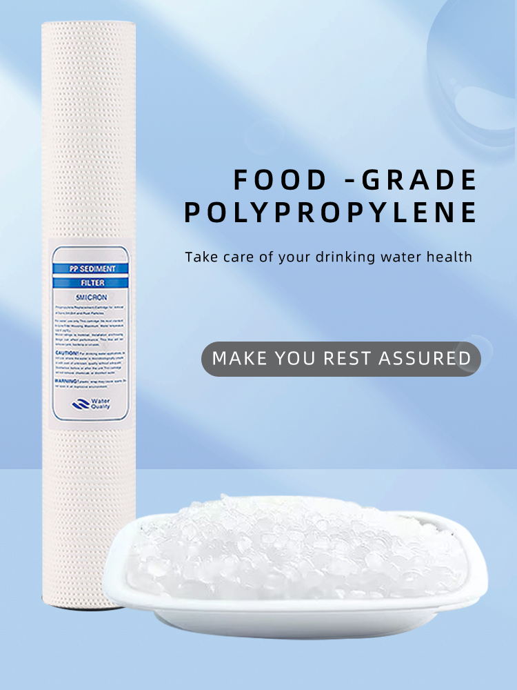 Household 5 Micron White 10 Inch PP Cotton Sediment Water Filter Cartridge for Reverse Osmosis