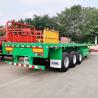 Buy cheap 60T Payload Q345B Tri Axle 40ft Flatbed Semi Trailer from wholesalers