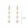 Buy cheap Gold Plated 925 Silver Brazilian Starburst Long Dangle Hoop Earrings for Women from wholesalers