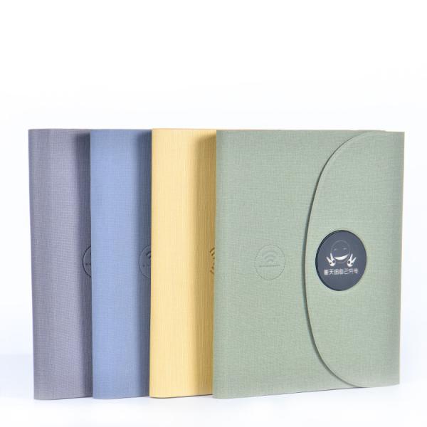 Buy cheap Business Luxury Pu Leather Wireless Charging Notebook Custom Logo from wholesalers