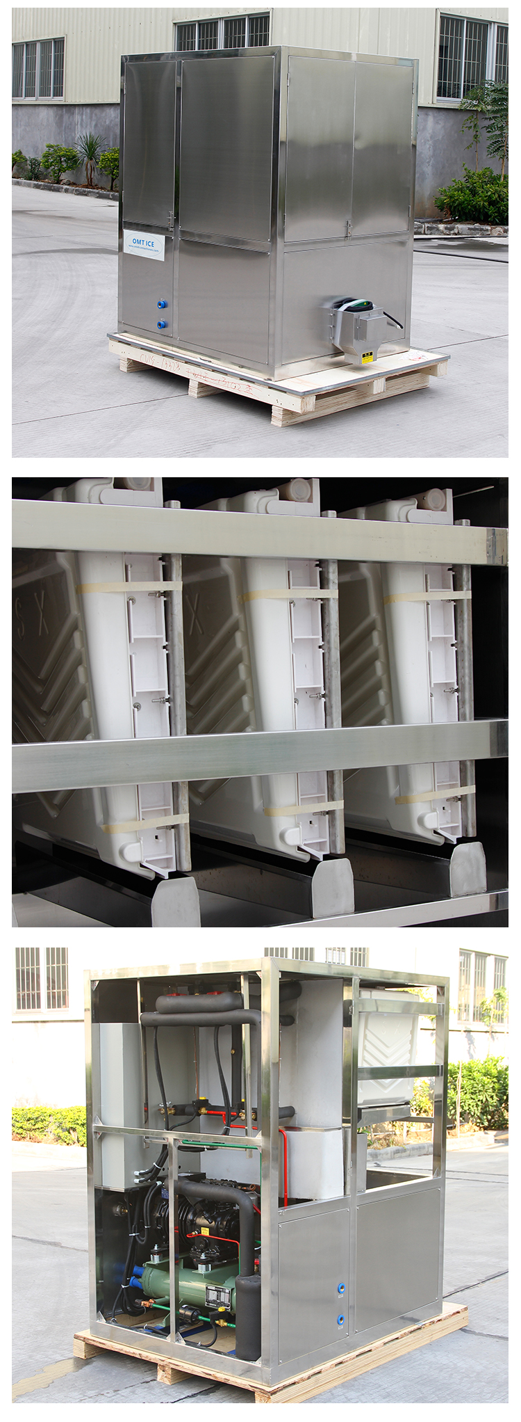 Commercial Ice Cube Maker Machine High Output Large Power Electric Control
