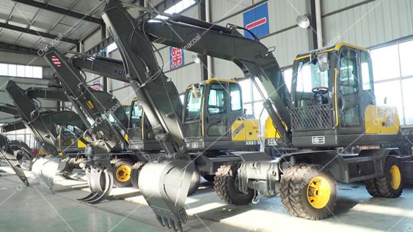 Buy cheap Engineering Four-wheel Drive 8 Ton Digger Hydraulic Auger Digger Wheel Excavator from wholesalers