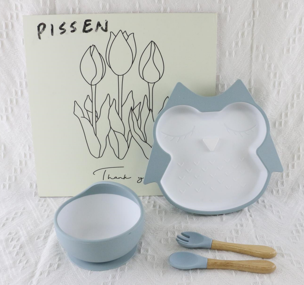 BPA Free Infant Silicone Feeding Plate Waterproof With Suction Bottom