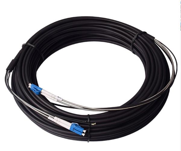 Buy cheap Stainless Steel Tube Lc Fiber Patch Cord Duplex Black Jacket Rohs Approved from wholesalers