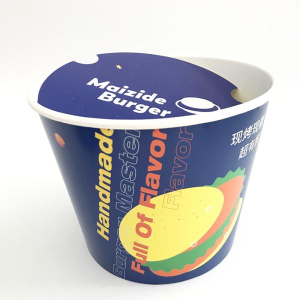Buy cheap Custom Disposable Paper Buckets 170oz Single Wall 220mm Top Cup For Popcorn from wholesalers
