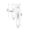 Buy cheap American Style Modern Door Lock , Double Entry Door Handleset With Dummy from wholesalers