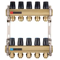 Buy cheap 6123 Brass Water Distribution Manifolds Branches Supply / Return Flowrate product