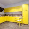 Buy cheap Yellow Stainless Steel Kitchen Cabinet Waterproof Flat Edge Free Design from wholesalers